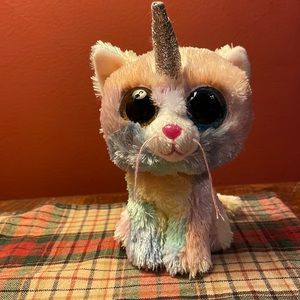 small sized multi colored unicorn cat beany boo